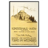 Vintage travel poster featuring Turkey with green and orange tones - in a black frame