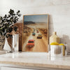 A vintage photograph featuring warm brown tones and serene green hues - styled on a counter with eucalyptus and a bowl of lemons