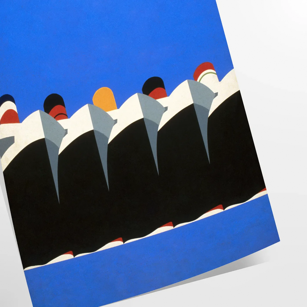 Vintage retro poster featuring bold black and orange tones