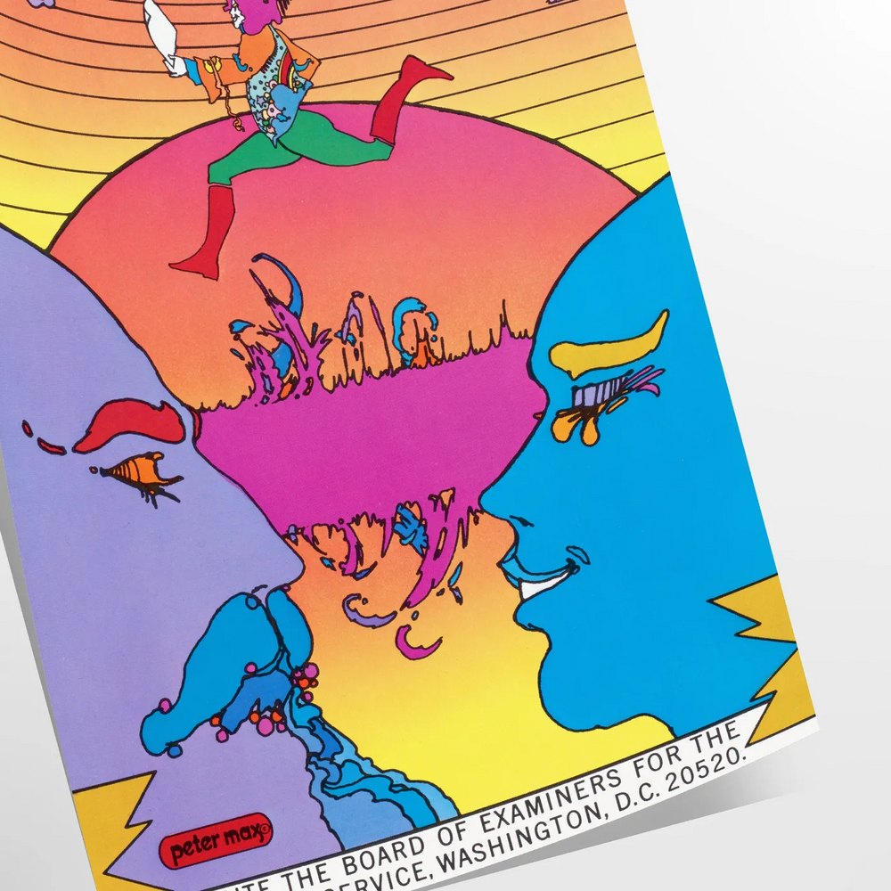 Vintage retro poster featuring blue and purple hues with nostalgic design elements