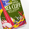 Vintage Reiseposter mit Sea Cliff in grünen und orangefarbenen Tönen - als gerollter Druck, ohne Rahmen