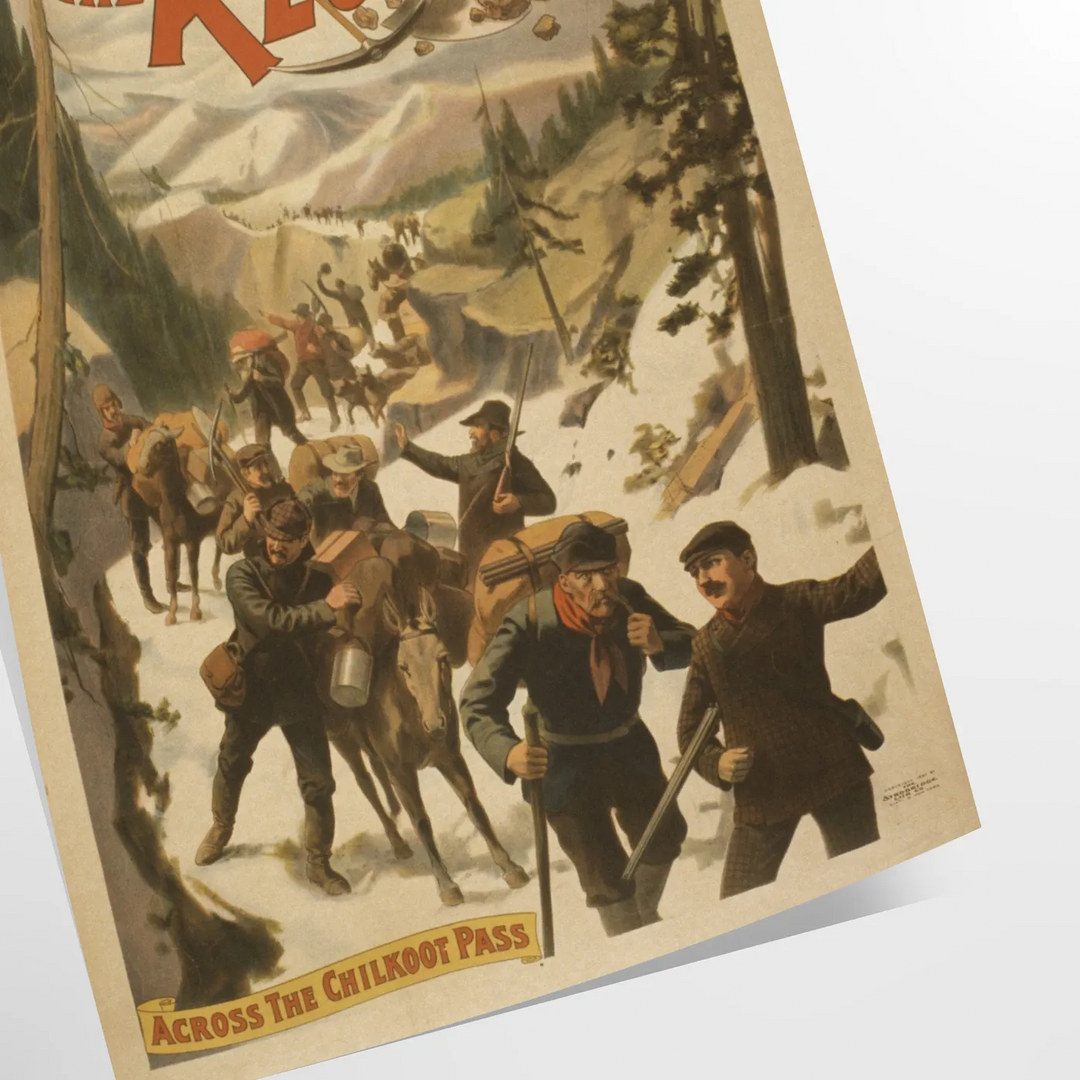cœur Klondike affiche vintage nuances vert marron murs un cadeau unique disponible cm A0 - en tirage roulé, sans cadre