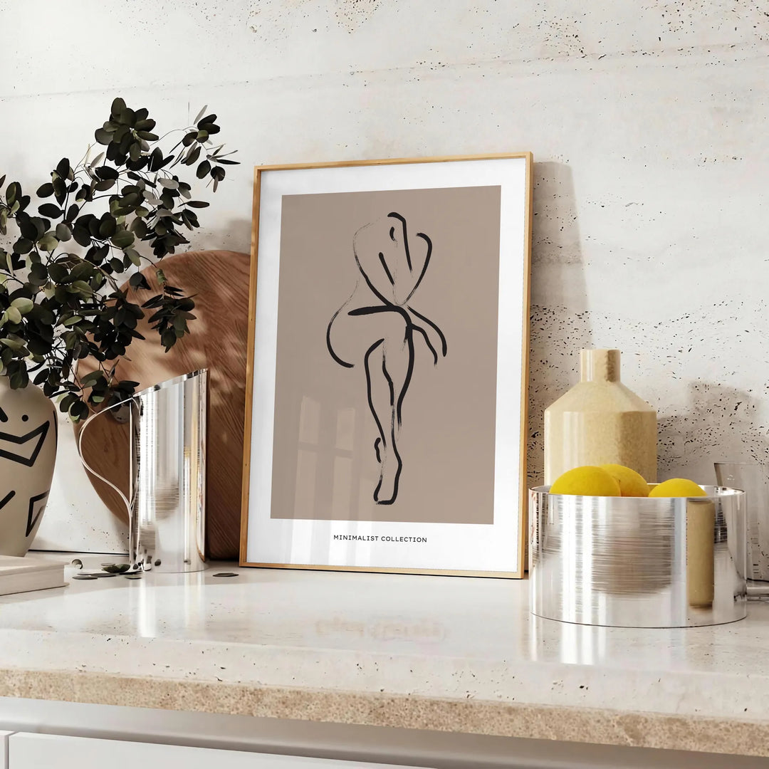 A bohemian-style portrait of a woman with earthy tones and floral elements - styled on a counter with eucalyptus and a bowl of lemons
