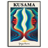 Colorful polka dots in orange and green by Yayoi Kusama - in a black frame