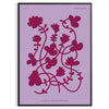 A serene yoga figure in a meditative pose against a gradient of blue and purple hues - in a black frame