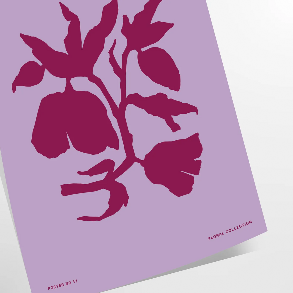 Abstract representation of yoga poses in calming blue and purple tones