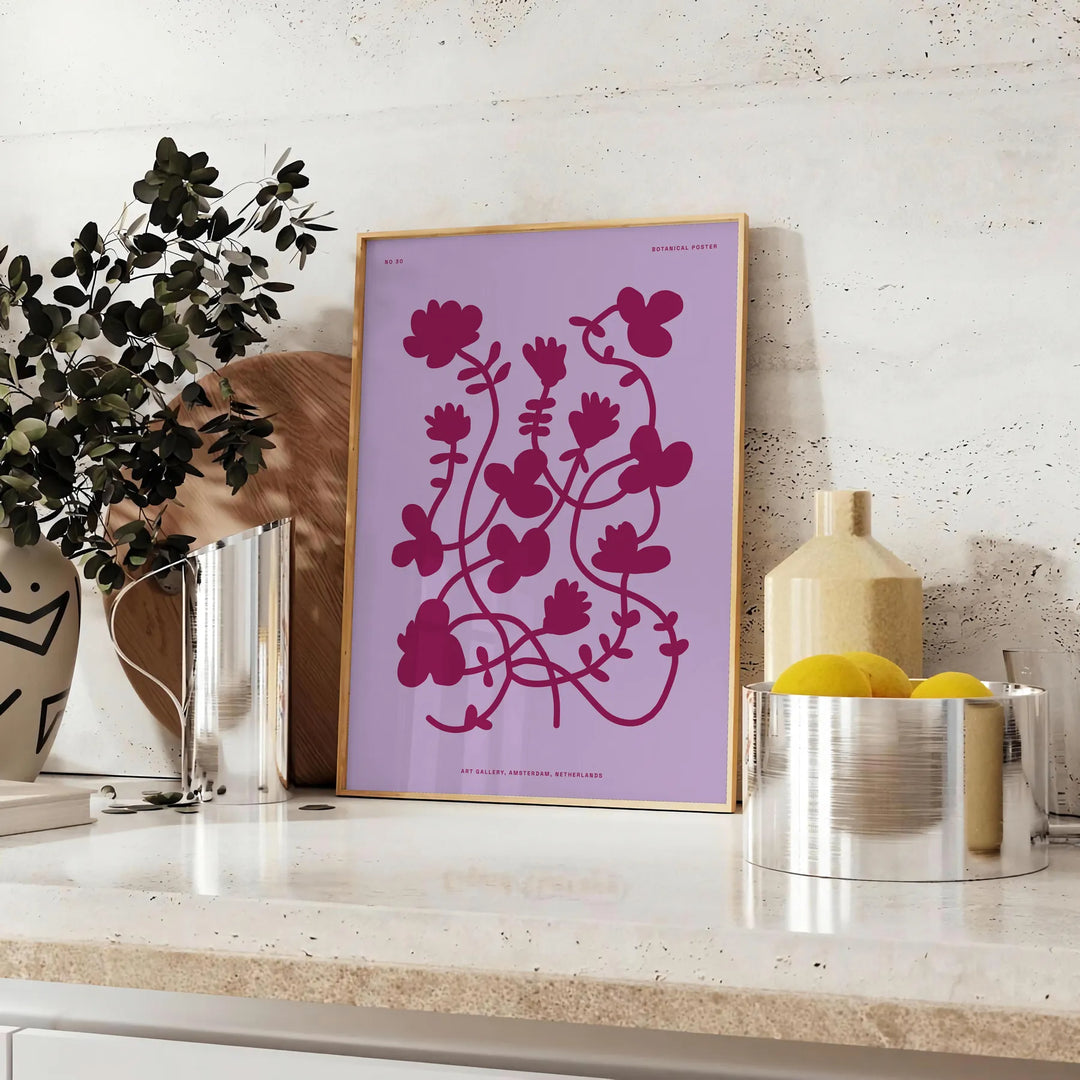 A serene yoga figure in a meditative pose against a gradient of blue and purple hues - styled on a counter with eucalyptus and a bowl of lemons