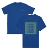 T-shirt featuring a graphic of a tennis player serving at the US Open