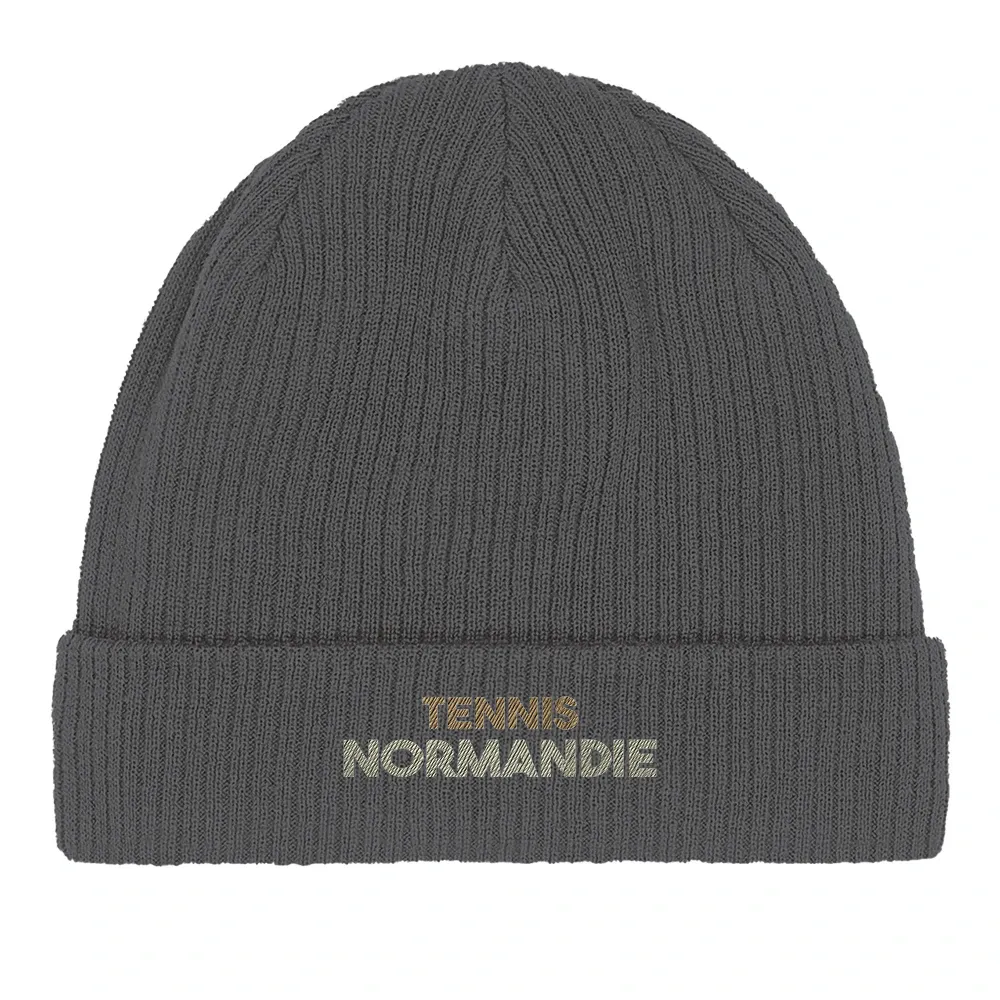 Embroidered beanie featuring Tennis Normandie 2 logo design