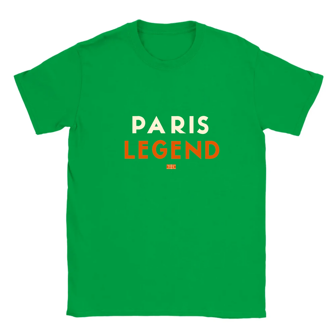 T-shirt with a typographic design celebrating tennis in Paris