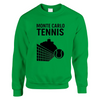Sweater featuring a graphic print of tennis elements inspired by Monte Carlo