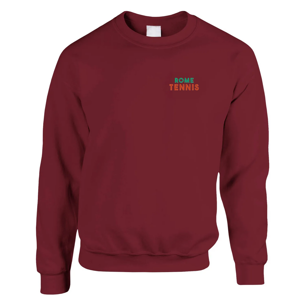 Embroidered sweater featuring the Rome Tennis 3 crest on a soft fabric
