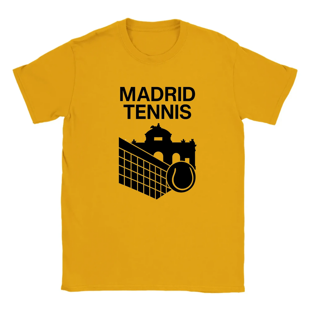 T-shirt featuring a graphic of a tennis player in action