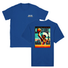 T-shirt featuring a graphic of a basketball and New York skyline
