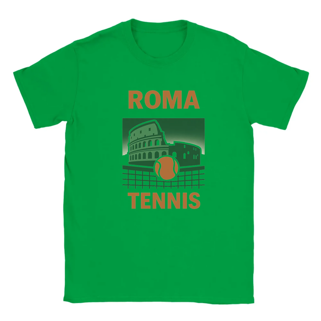 T-shirt featuring a graphic of a tennis player in action
