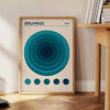 Affiche Bauhaus Circle un hommage vibrant style 1923 intérieur nuances bleu vert incontournable disponible cm 60×80 A0