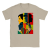 T-shirt featuring a graphic of a tennis tournament scene