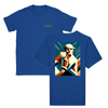 T-shirt featuring an illustration of an American football in action