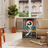 Palm Springs California golf poster featuring vintage brown and black illustration