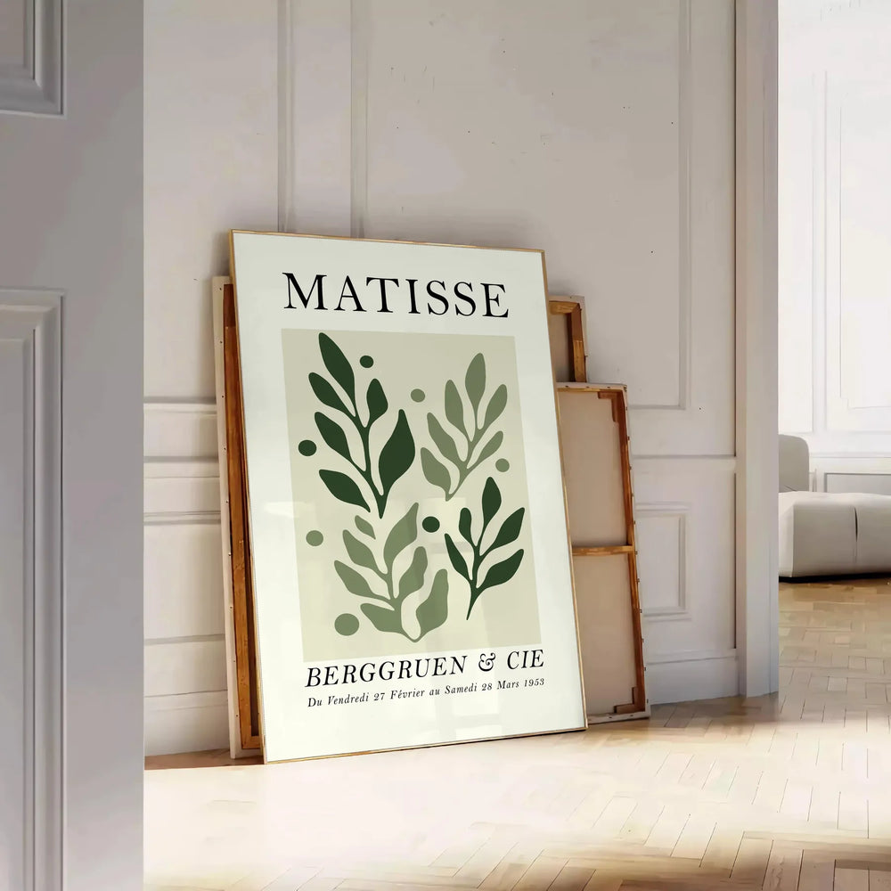Matisse Papiers Découpés cut-paper composition in white and gray poster