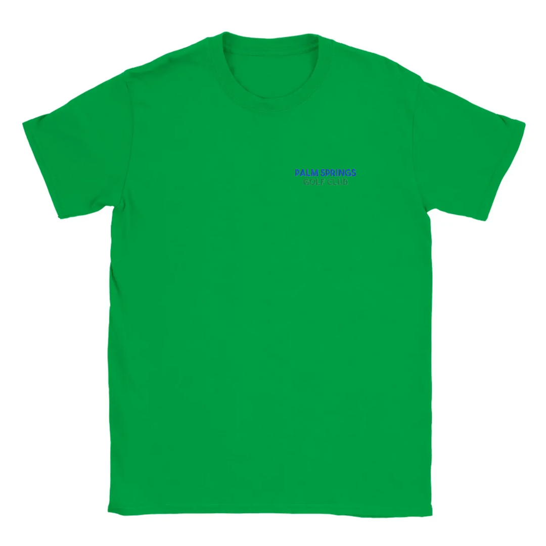 T-shirt featuring an embroidered design of Palm Springs Golf 2