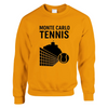 Sweater featuring a graphic print of tennis elements inspired by Monte Carlo