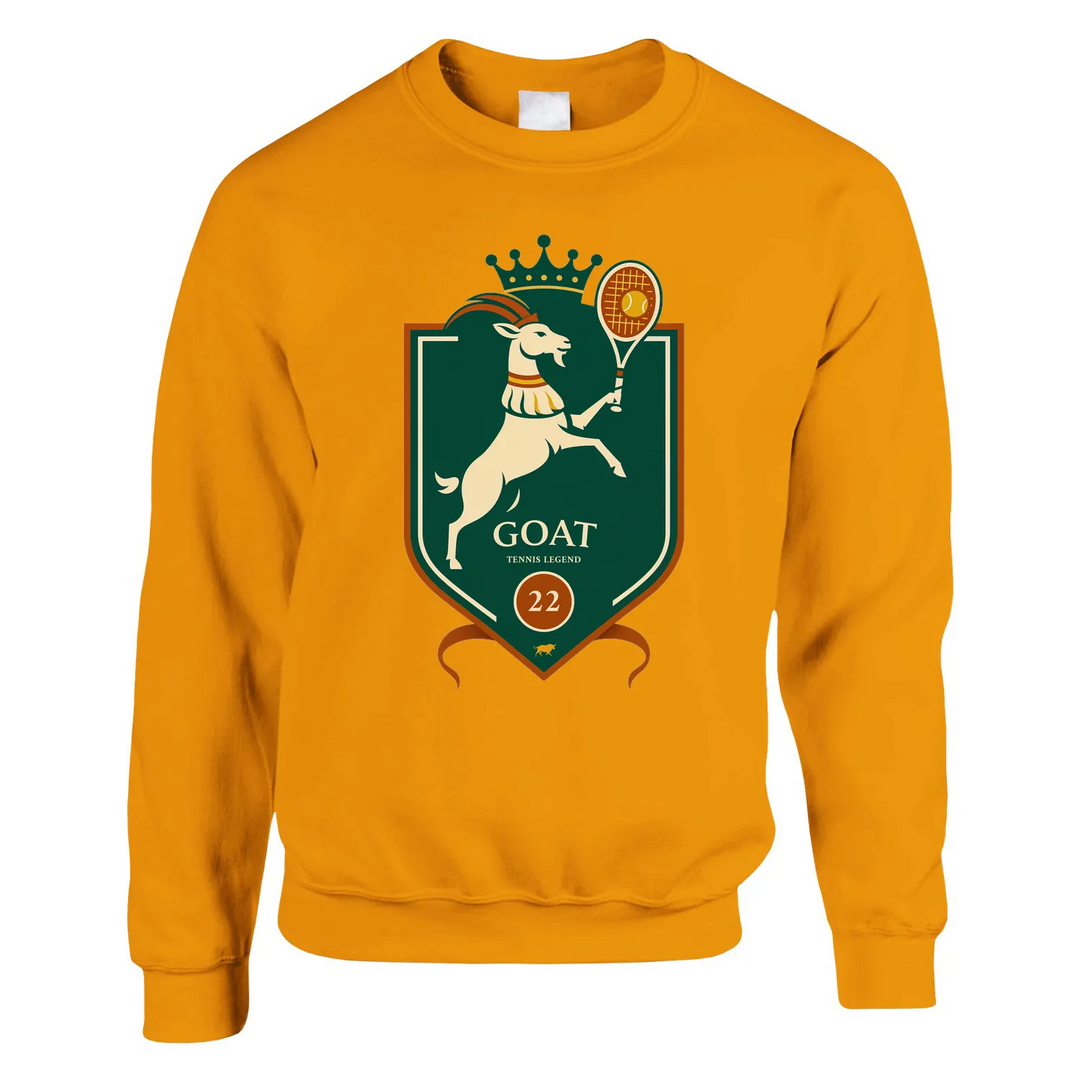 Unisex sweater featuring a graphic of Rafael Nadal playing tennis