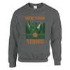 Casual sweater featuring a graphic print of 'New York Tennis' text