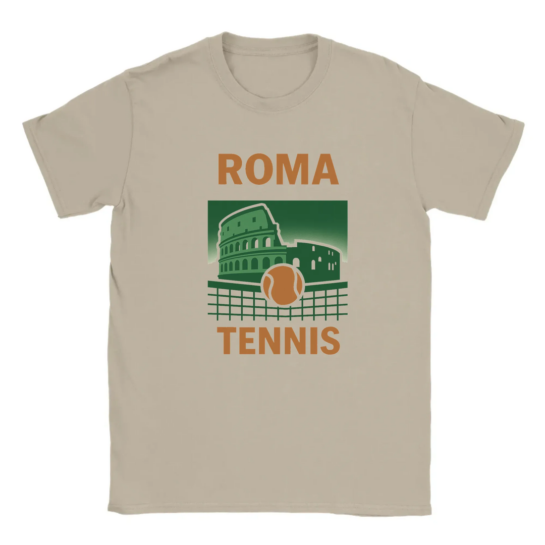 T-shirt featuring a graphic of a tennis player in action