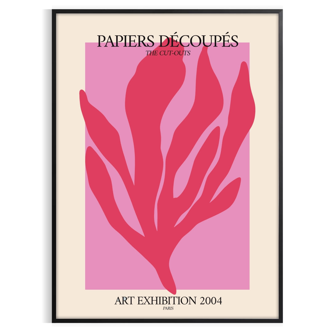 Abstract cutout artwork by Matisse featuring orange and gray shapes