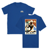 T-shirt featuring a graphic of a tennis player in action against a Miami skyline