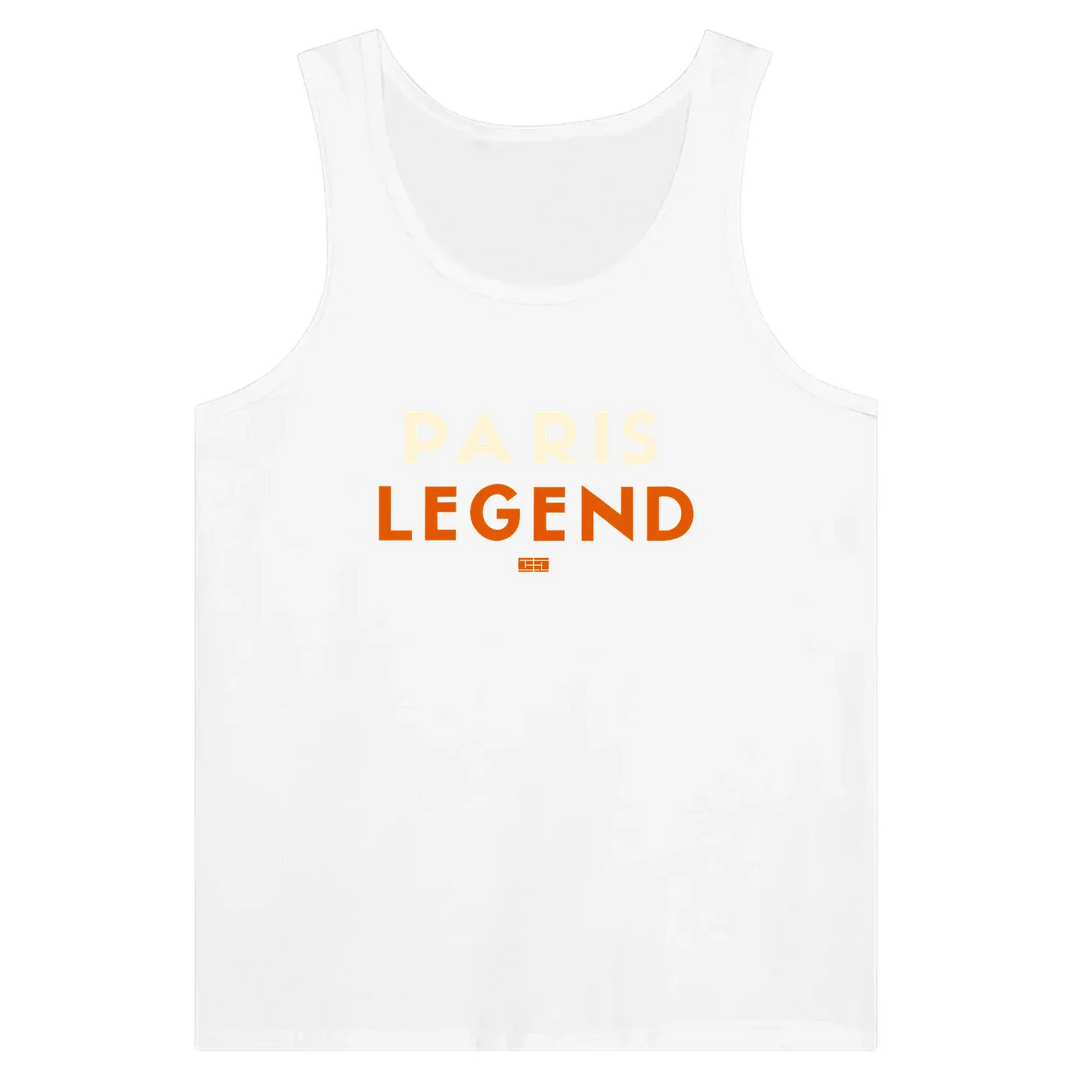 Tank top featuring a graphic of a tennis player in Paris
