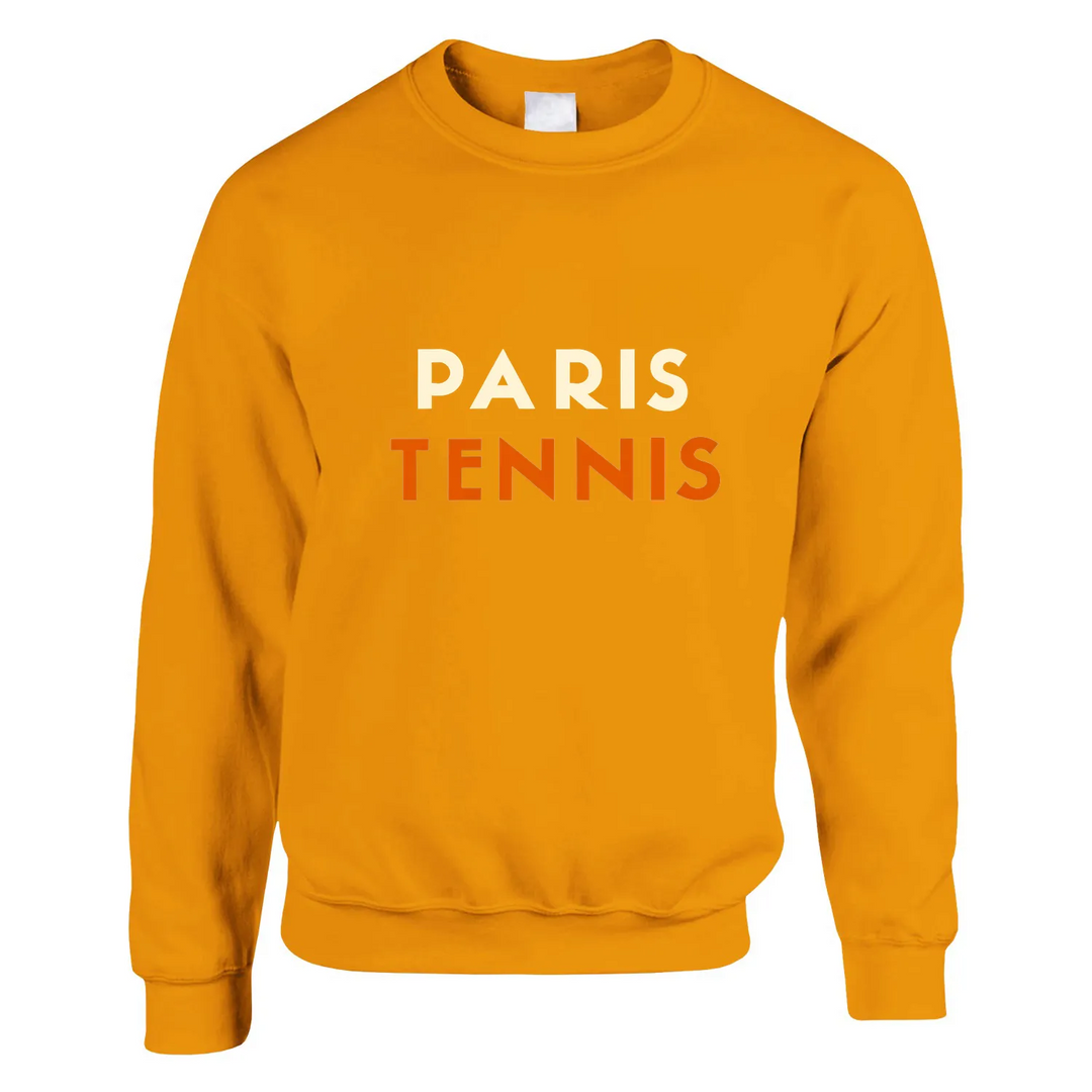 Sweater featuring a minimalist tennis motif and 'Paris Tennis' text