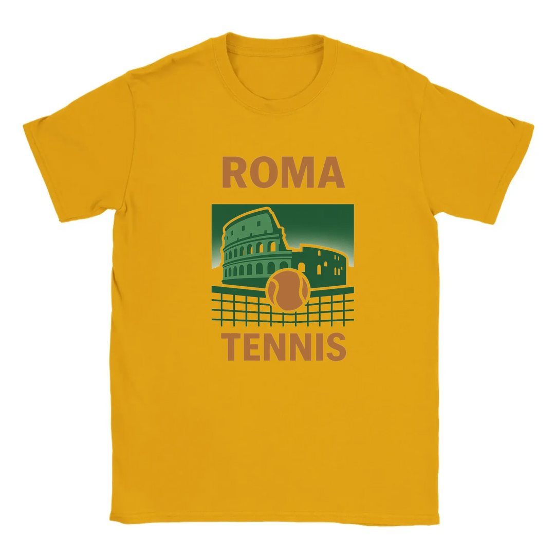 T-shirt featuring a graphic of a tennis player in action