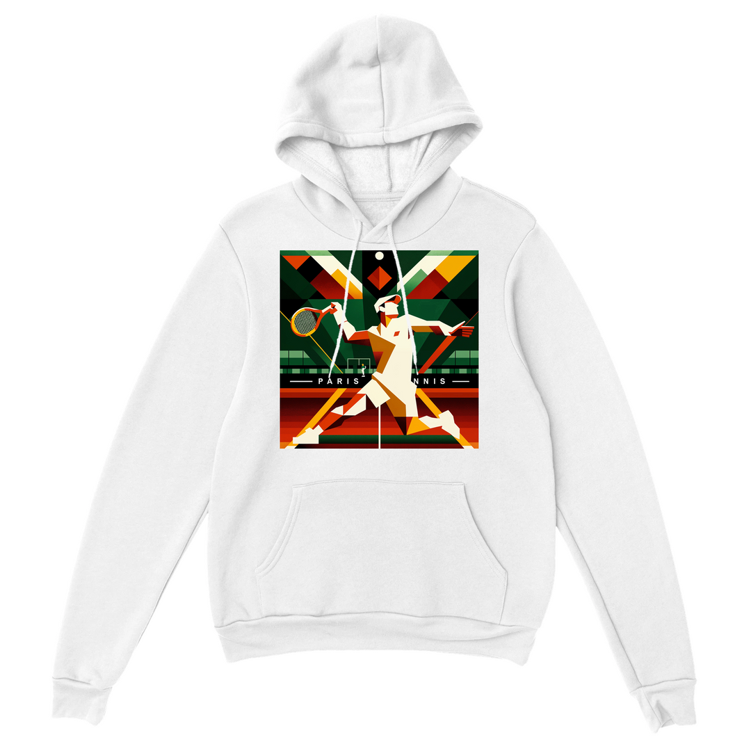 Hoodie with a graphic of a tennis player in Paris