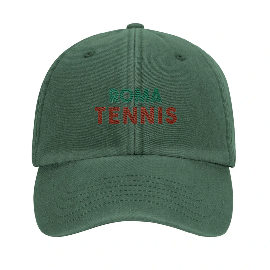 Czapka z haftem z vintage'owym wzorem Roma Tennis i logo
