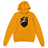 Hoodie with a graphic of a goat playing tennis, featuring bold colors