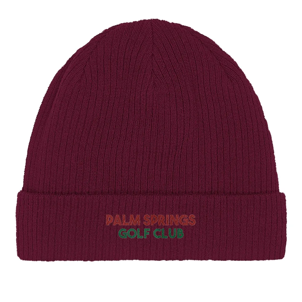 Embroidered beanie featuring the Palm Spring Golf Club logo