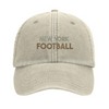 Embroidered cap featuring a vintage New York Football 1 design