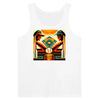 Unisex tank top featuring a graphic print of New York baseball imagery