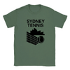 T-shirt featuring a graphic of tennis players in Sydney