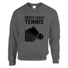 Sweater featuring a graphic print of tennis elements inspired by Monte Carlo