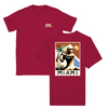 T-shirt featuring a graphic of a tennis player in action against a Miami skyline