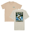 T-shirt featuring a graphic of a tennis player in action against a New York skyline