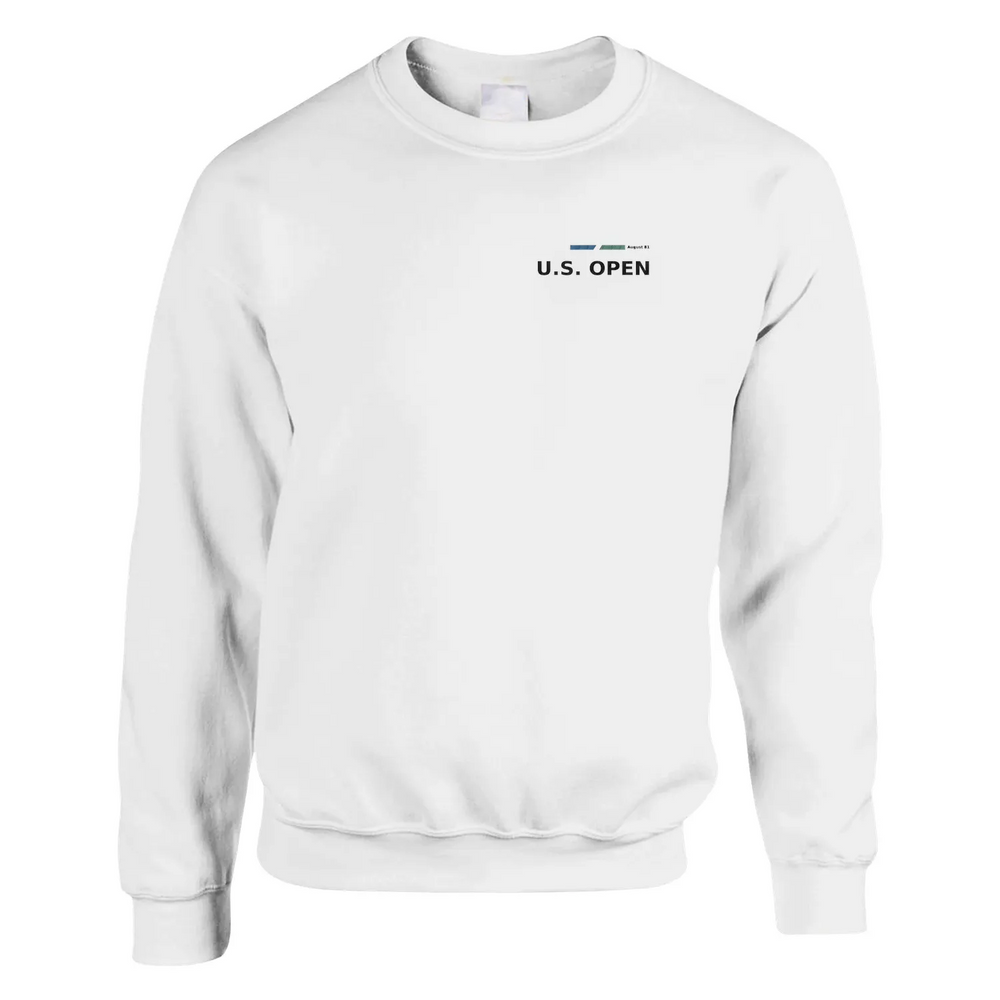 Embroidered sweater featuring the US Open logo in a classic design