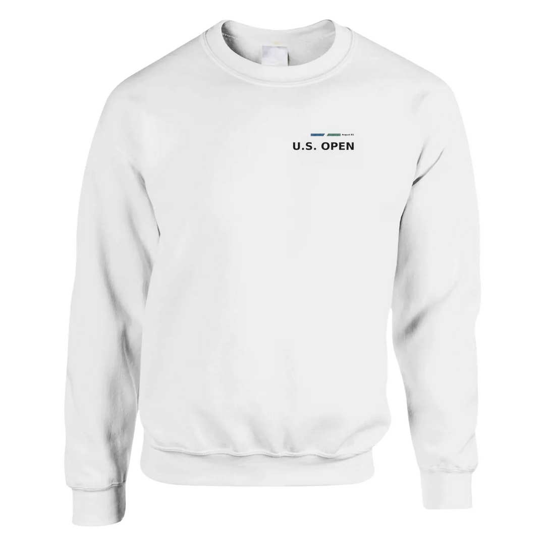 Embroidered sweater featuring the US Open logo in a classic design