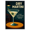 Illustration of a dry martini cocktail in a minimalist style, black and gray tones