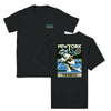 T-shirt featuring a graphic of a tennis player in action against a New York skyline