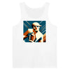 Tank top featuring an illustration of an American football helmet