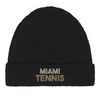 Embroidered beanie with Miami Tennis 2 logo design